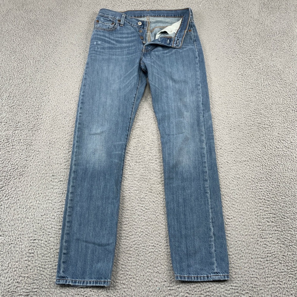 Levi's Jeans Womens 28x32 Blue 501 Original Fit Straight Leg Button Fly Denim